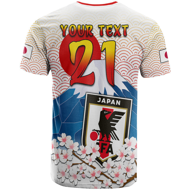 Custom Japan Football Mount Fuji Sakura Sunset T-Shirt Graphic Tee
