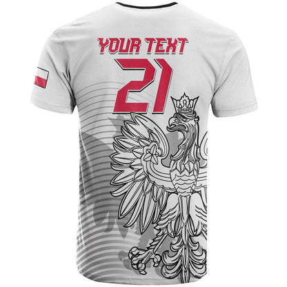 Custom Poland Football Eagles Sporty Style T-Shirt Graphic Tee