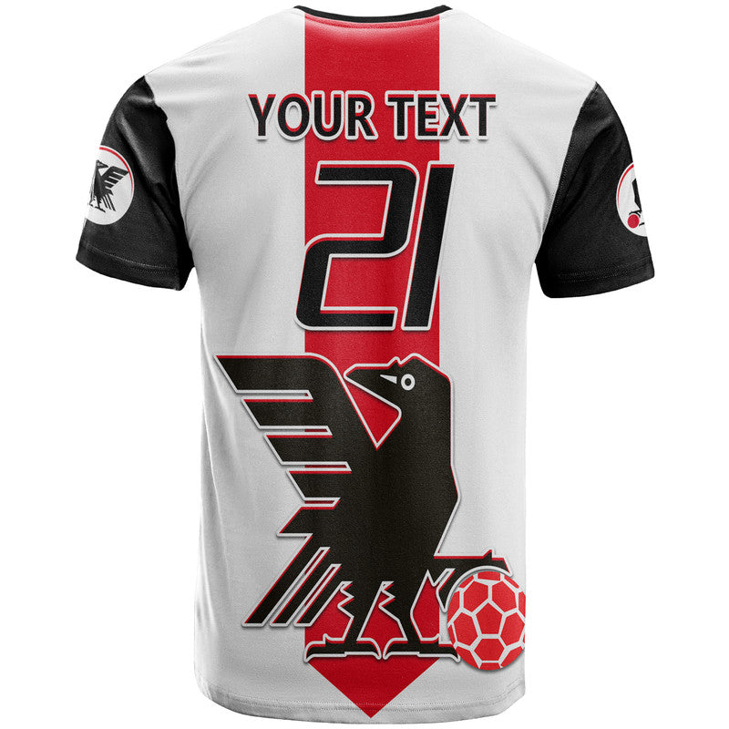 Custom Japan Football T-Shirt The Yatagarasu Holding A Red Ball Graphic Tee