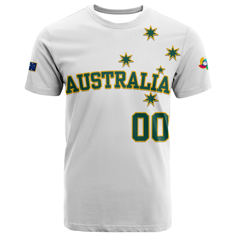 Custom Baseball Australia Home Kit T-Shirt Graphic Tee