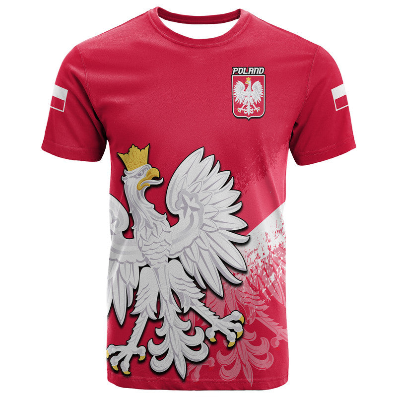 Custom Poland Football Coat of Arms No2 T-Shirt Graphic Tee
