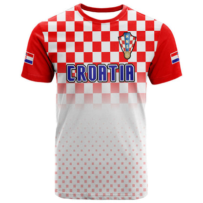 Custom Croatia Hrvatska Football Vibe T-Shirt Graphic Tee