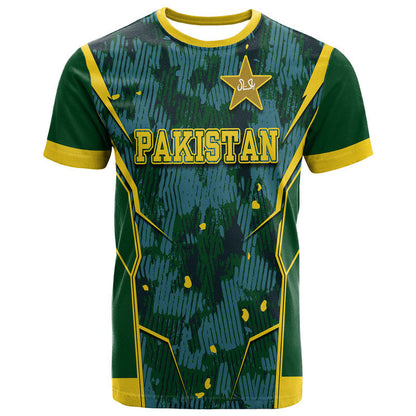 Custom Pakistan Men in Green Cricket Team T-Shirt Green Shirts Sport Style Graphic Tee