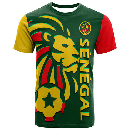 Senegal Football Lion of Teranga T-Shirt Graphic Tee