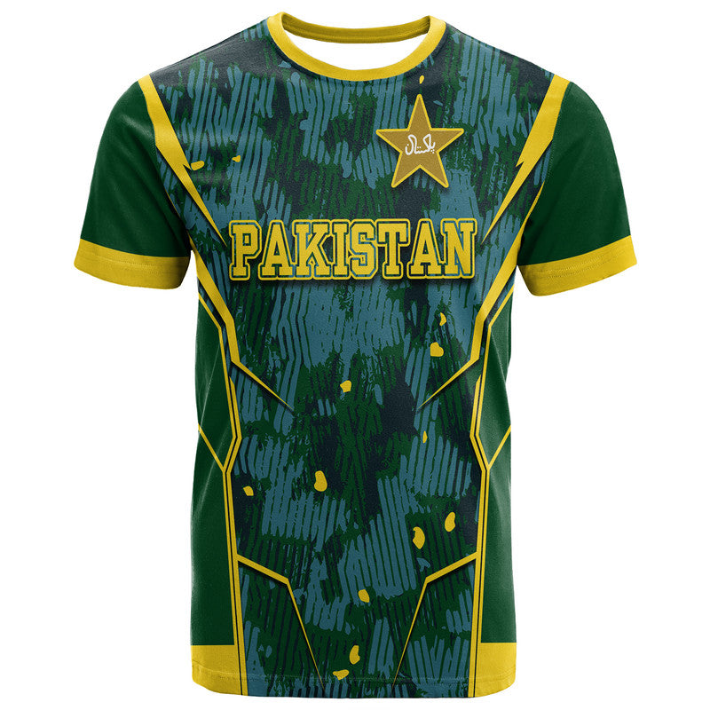 Pakistan Men in Green Cricket Team T-Shirt Green Shirts Sport Style Graphic Tee