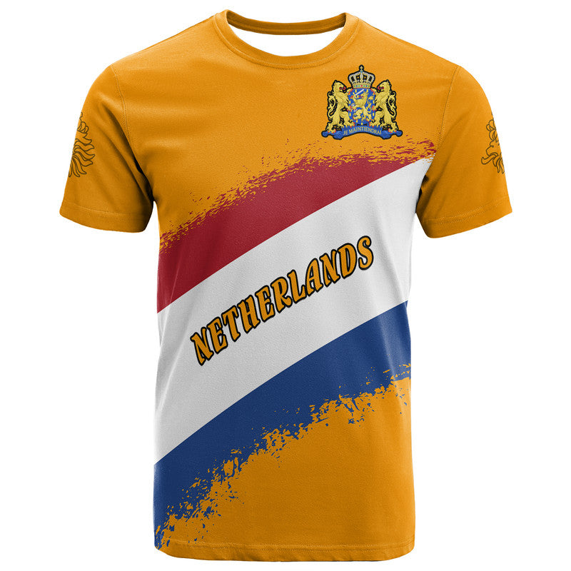 Netherlands Football Flag Style T-Shirt Graphic Tee