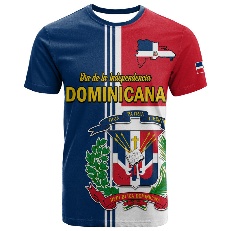 Dominican Republic Dia de la Independencia T-Shirt Coat Of Arms And Flag Map Graphic Tee