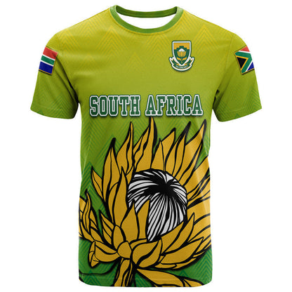Custom South Africa National Cricket Team T-Shirt Proteas Sports Yellow Style Graphic Tee
