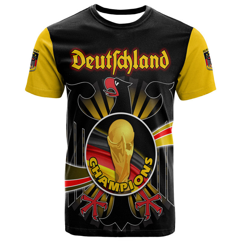 Custom Germany Football Black Eagle Jersey Deutschland Champion T-Shirt Graphic Tee