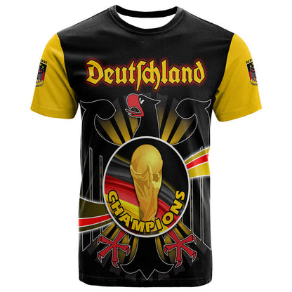 Custom Germany Football Black Eagle Jersey Deutschland Champion T-Shirt Graphic Tee