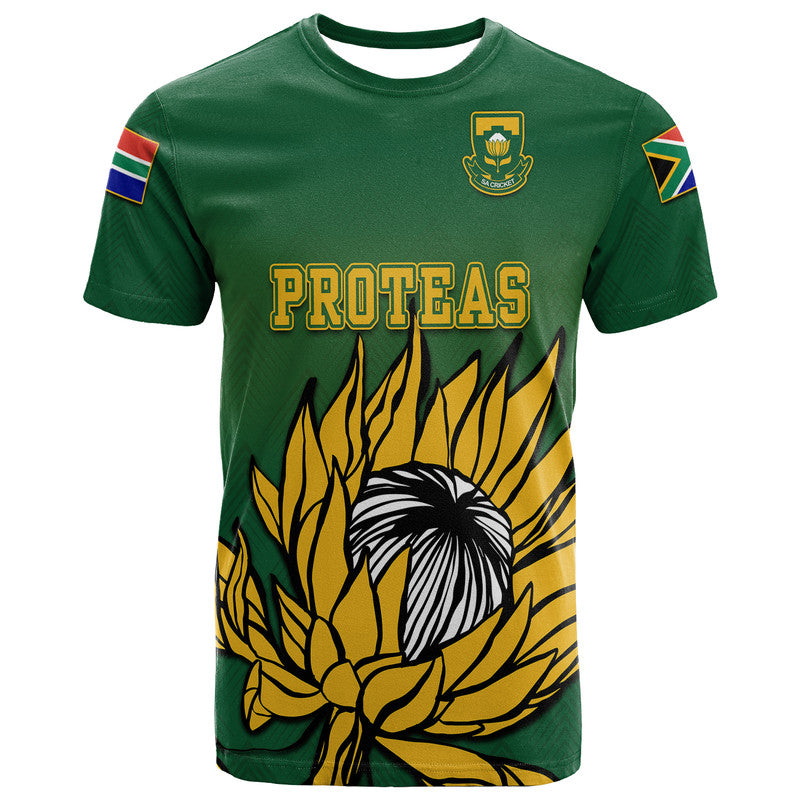 Custom South Africa National Cricket Team T-Shirt Proteas Sport Green Style Graphic Tee