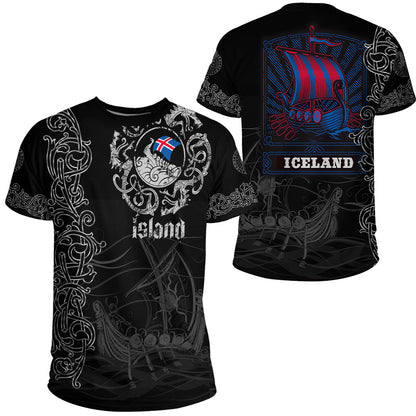 Viking Clothing Viking Drakkar Iceland Warship T-Shirt Graphic Tee