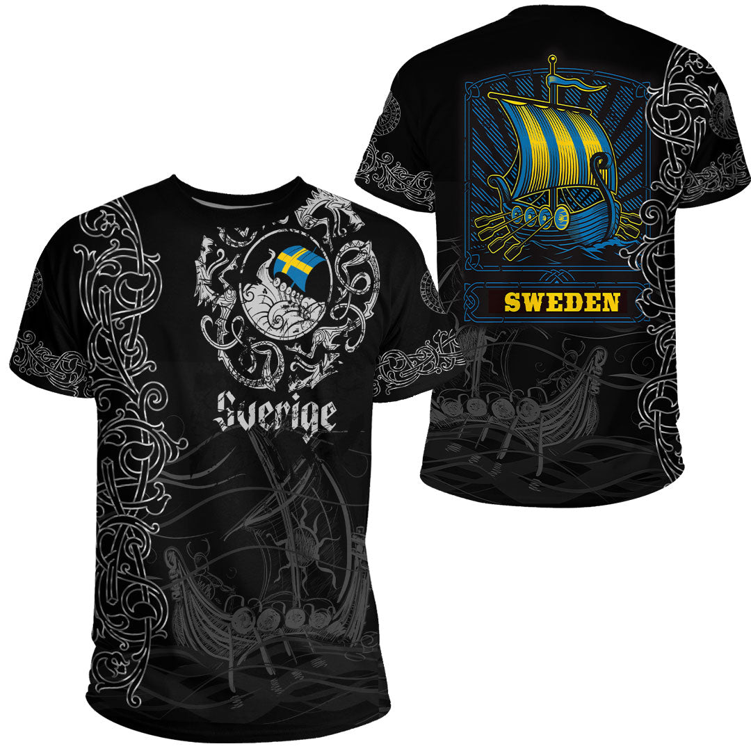 Viking Clothing Viking Drakkar Sweden Warship T-Shirt Graphic Tee