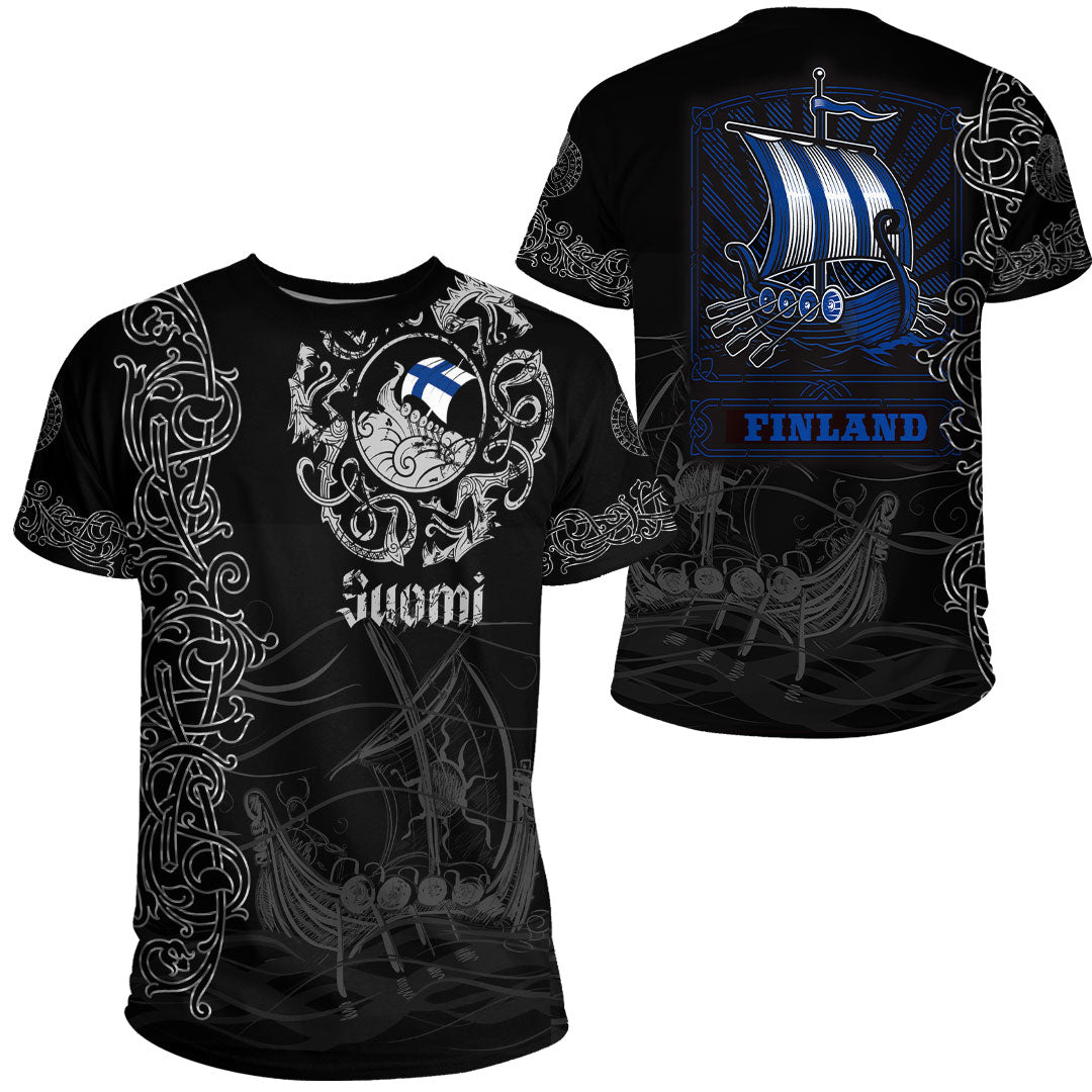 Viking Clothing Viking Drakkar Finland Warship T-Shirt Graphic Tee