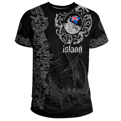 Viking Clothing Viking Drakkar Iceland Warship T-Shirt Graphic Tee