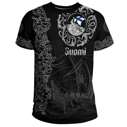 Viking Clothing Viking Drakkar Finland Warship T-Shirt Graphic Tee