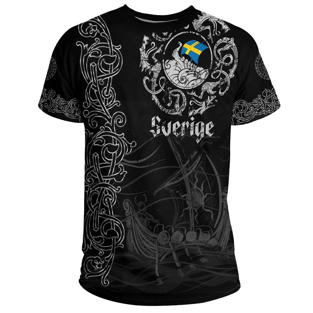 Viking Clothing Viking Drakkar Sweden Warship T-Shirt Graphic Tee