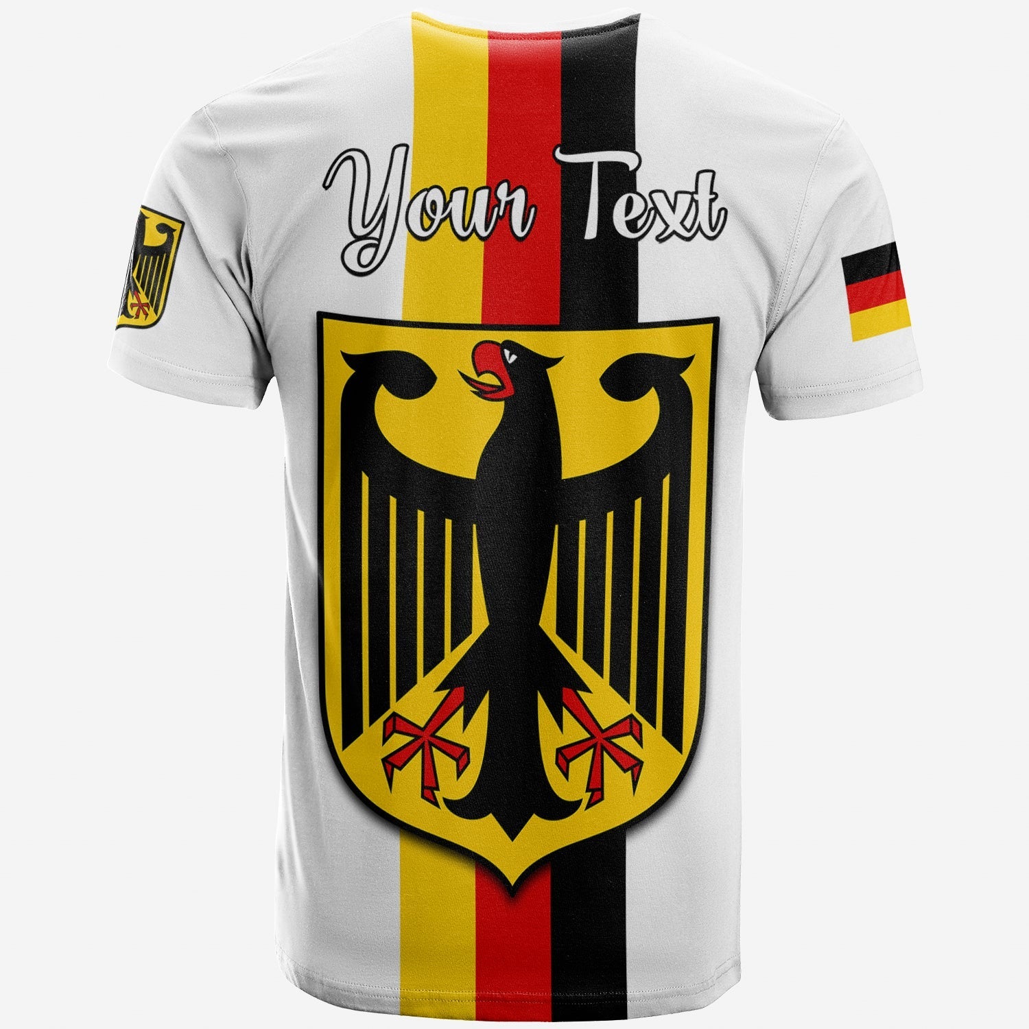 Custom Germany T-Shirt Grunge Deutschland Map and Coat Of Arms Graphic Tee