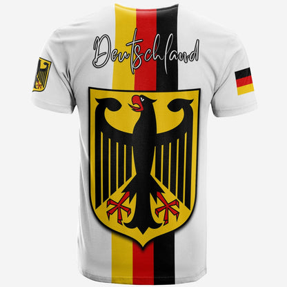 Germany T-Shirt Grunge Deutschland Map and Coat Of Arms Graphic Tee