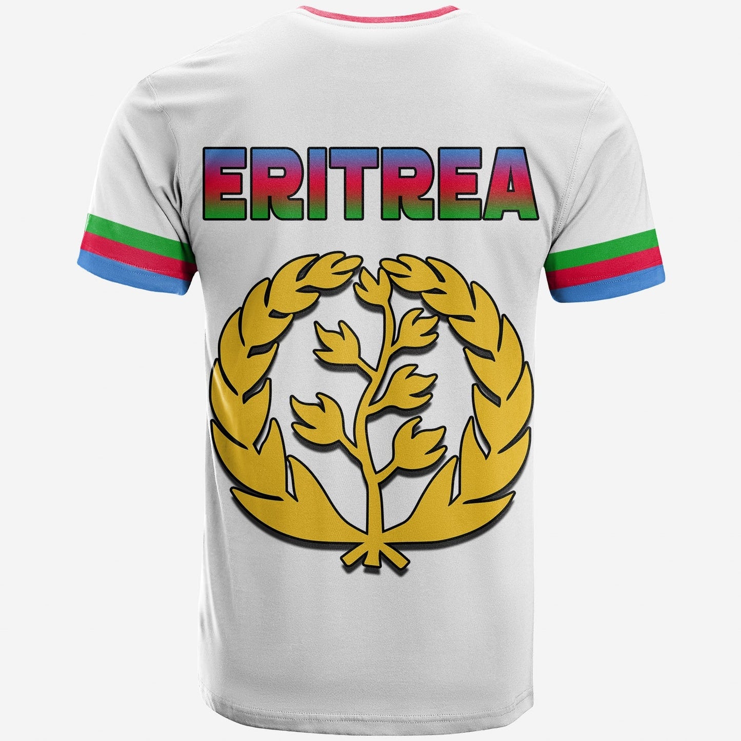 Eritrea T-Shirt Striped Sporty Style Graphic Tee
