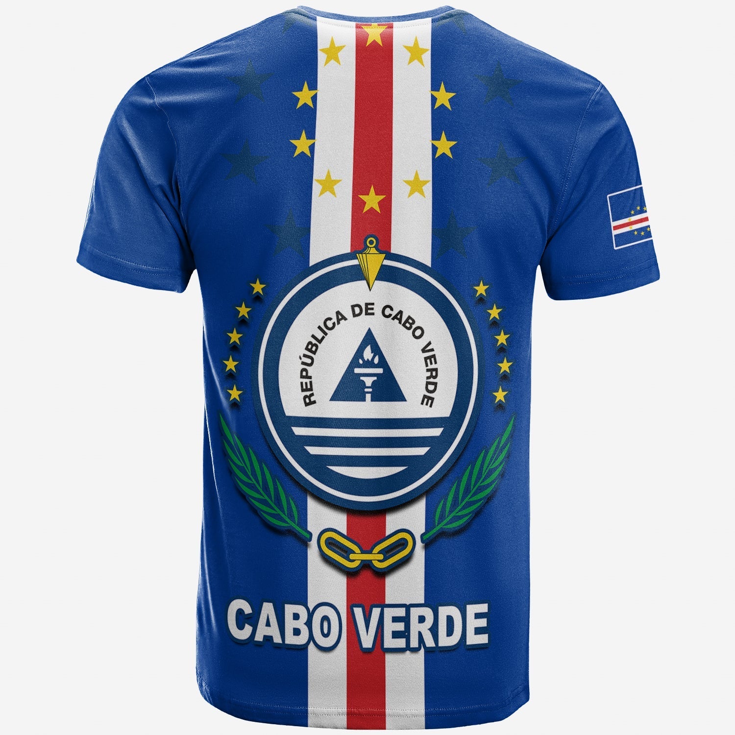 Custom Cape Verde T-Shirt Pride Cabo Verde Graphic Tee