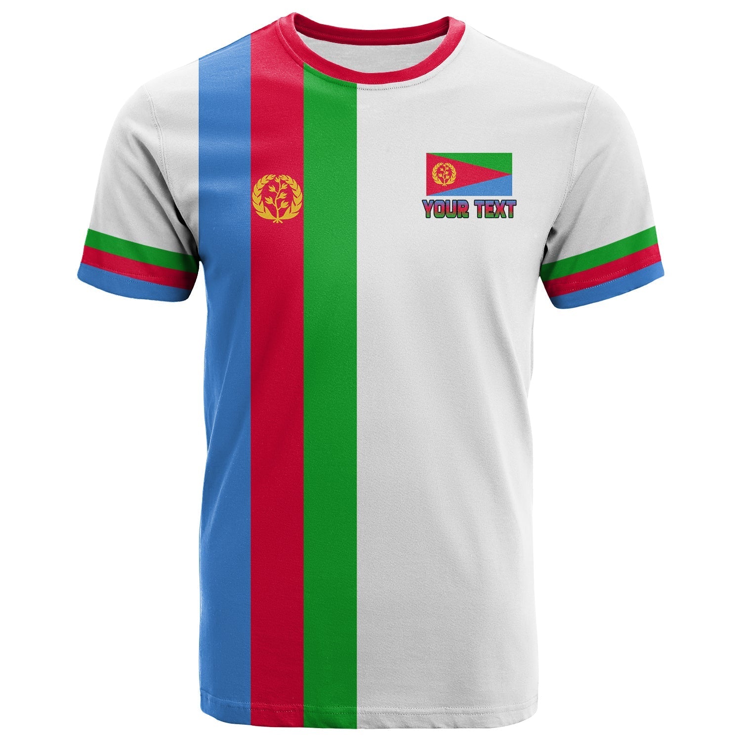 Custom Eritrea T-Shirt Striped Sporty Style 02 Graphic Tee