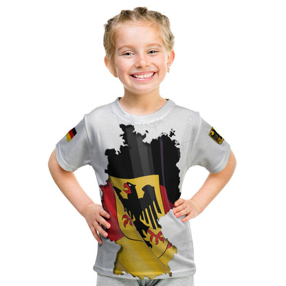 Germany T-Shirt Grunge Deutschland Map and Coat Of Arms Graphic Tee