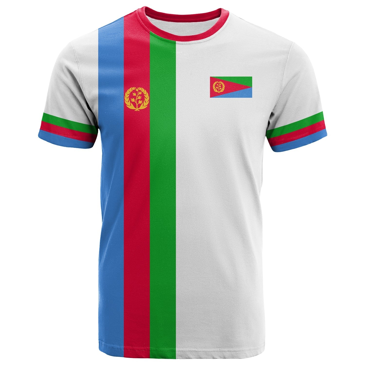 Custom Eritrea T-Shirt Striped Sporty Style Graphic Tee