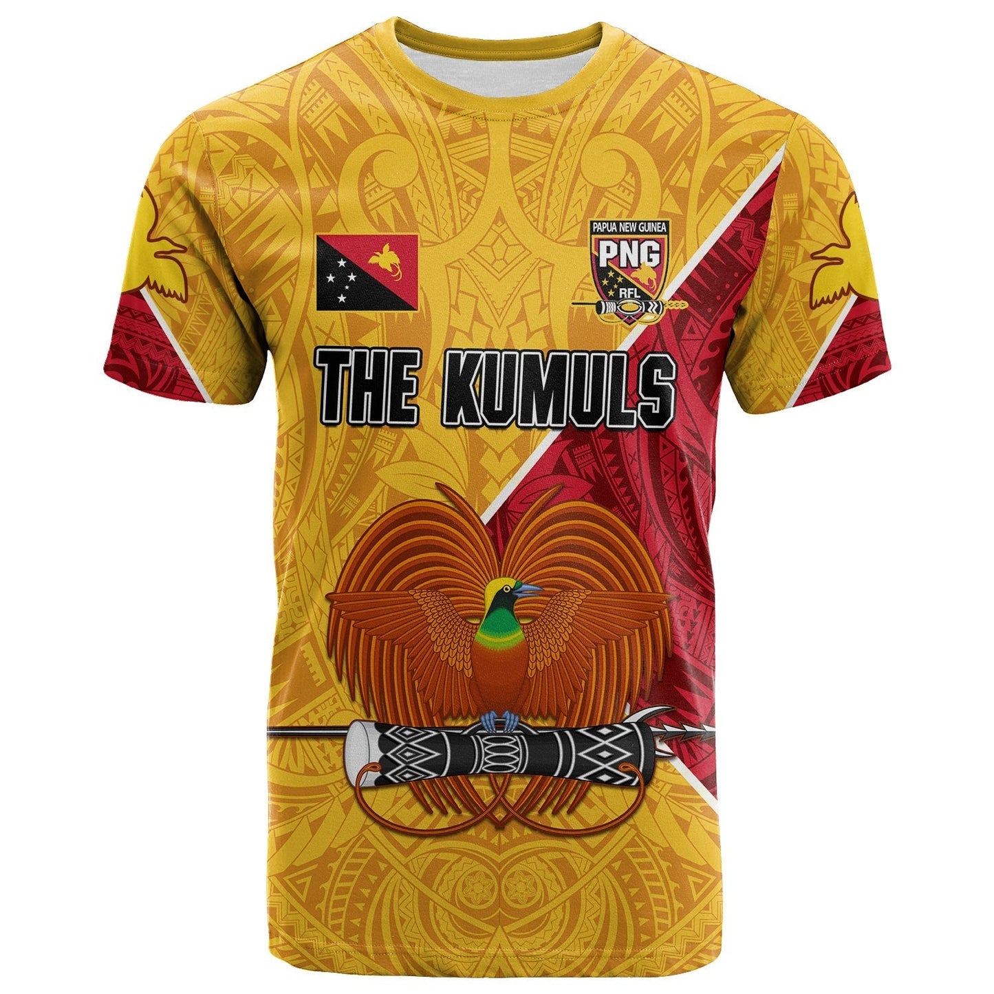 Custom The Kumuls PNG T-Shirt Papua New Guinea Polynesian Dynamic Style Graphic Tee