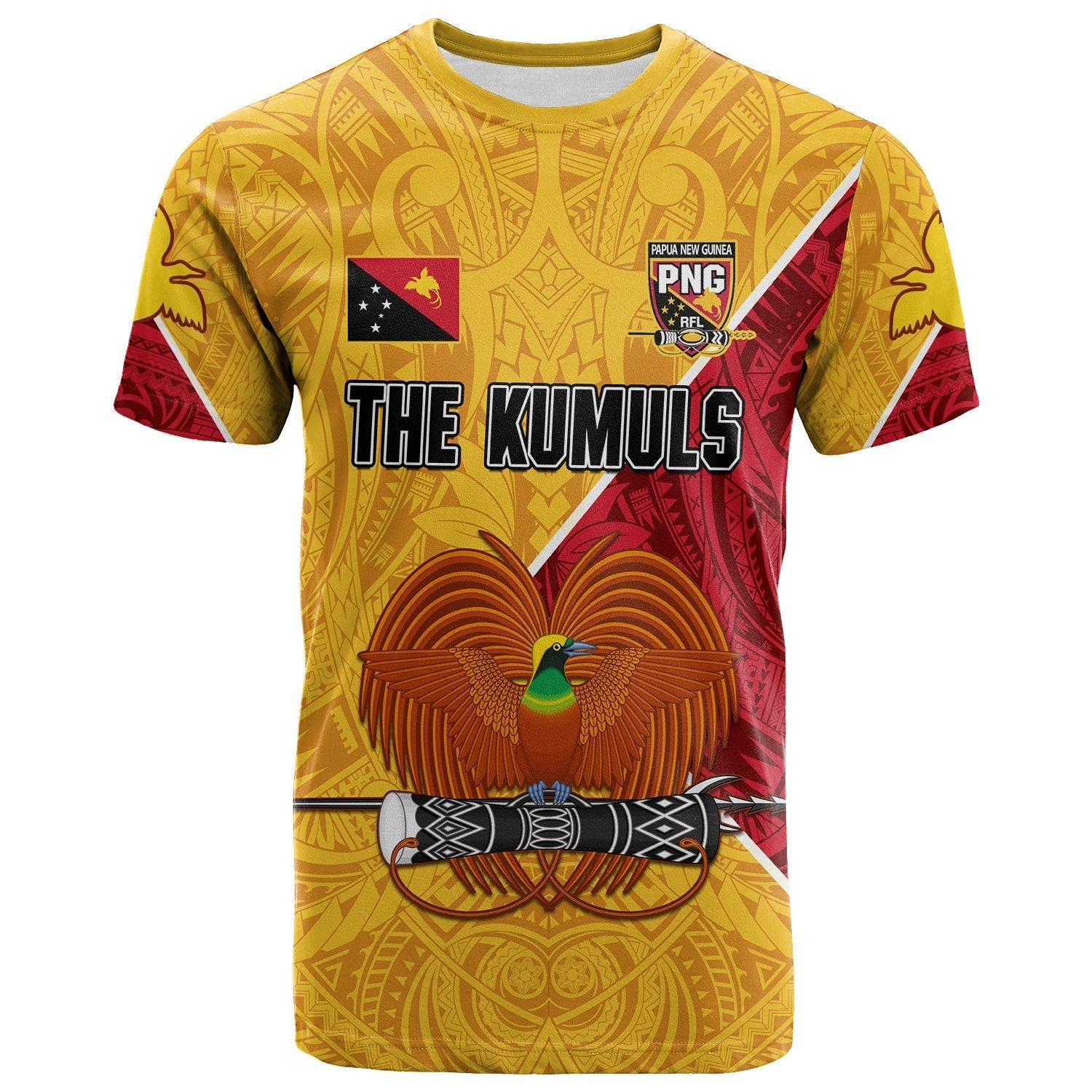 Custom The Kumuls PNG T-Shirt Papua New Guinea Polynesian Dynamic Style Graphic Tee