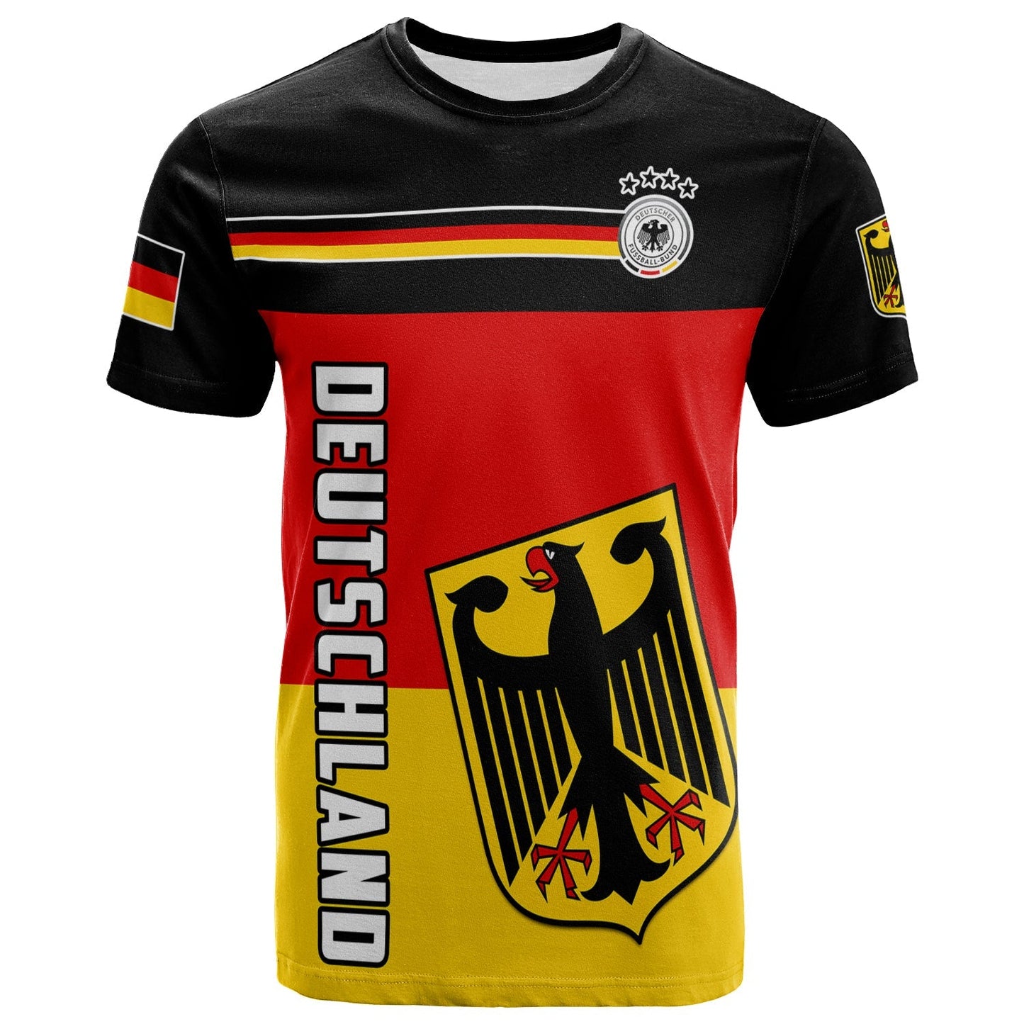 Germany Football T-Shirt Deutschland Sporty Style Graphic Tee