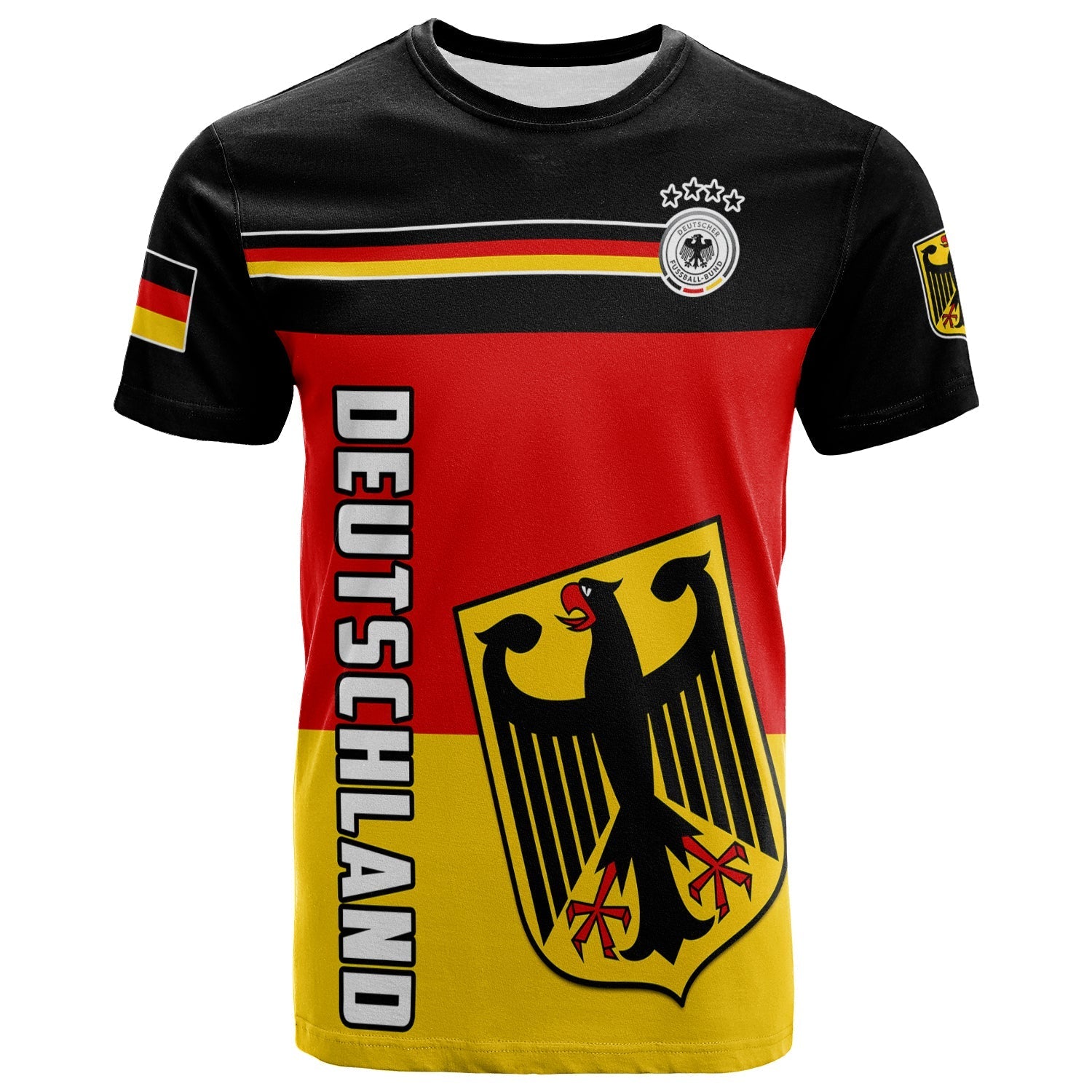 Germany Football T-Shirt Deutschland Sporty Style Graphic Tee