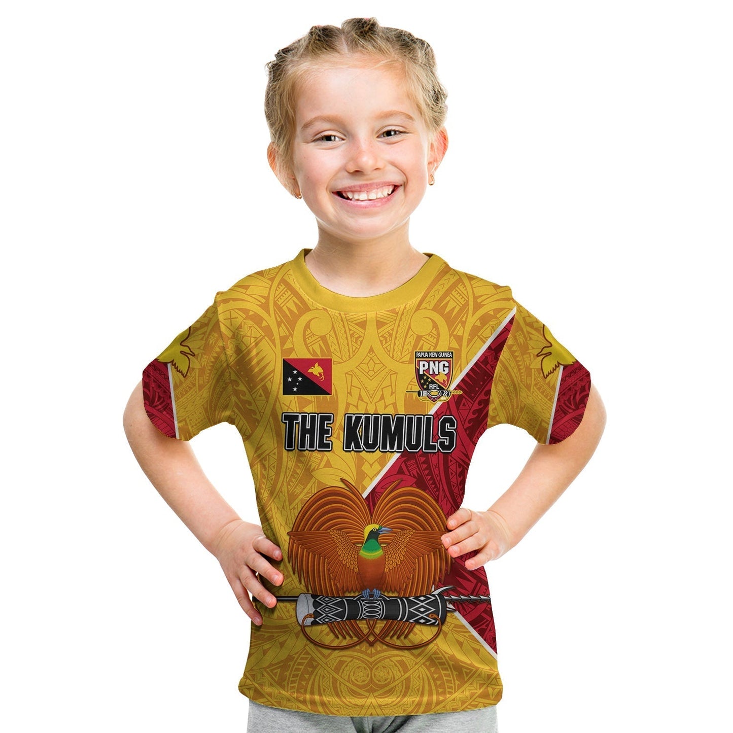 Custom The Kumuls PNG T-Shirt Papua New Guinea Polynesian Dynamic Style Graphic Tee