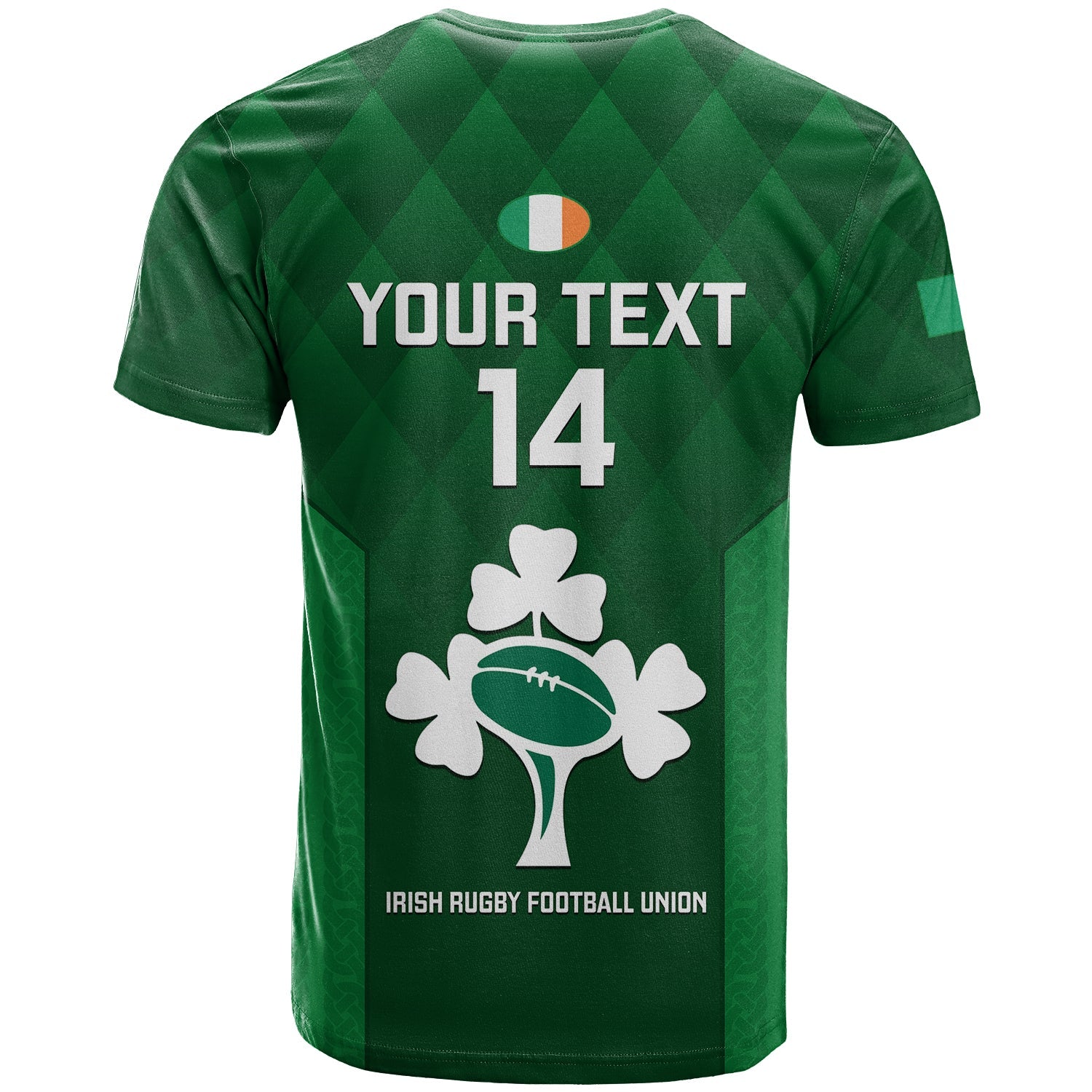 Personalised Ireland Rugby T-Shirt Go Irish Shamrock World Cup Graphic Tee