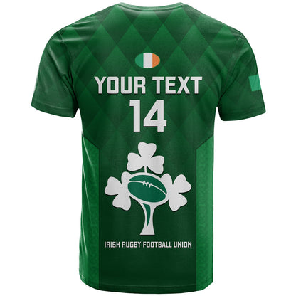 Personalised Ireland Rugby T-Shirt Go Irish Shamrock World Cup Graphic Tee