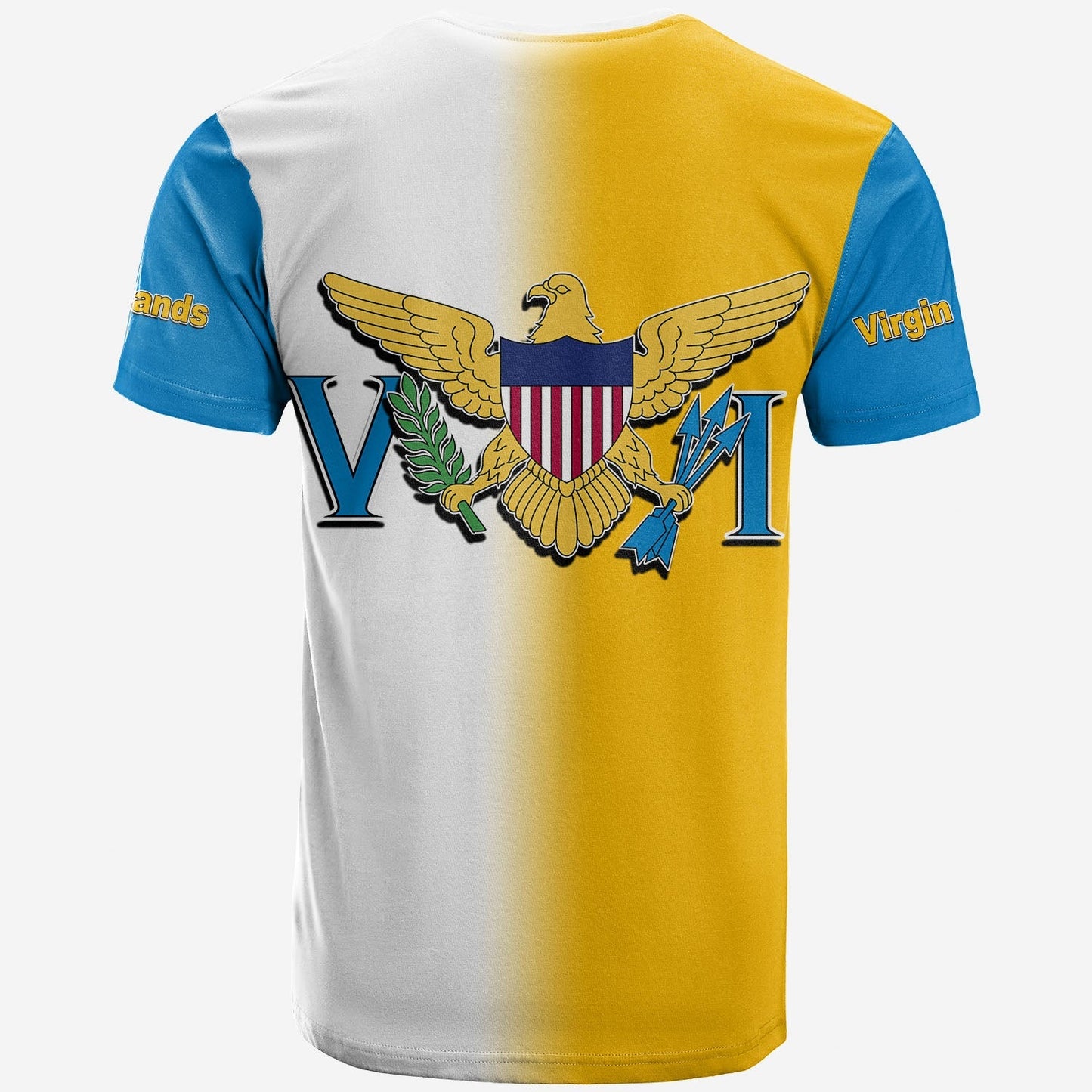 US Virgin Islands Coat Of Arms T-Shirt Gradient Color Style No.2 Graphic Tee