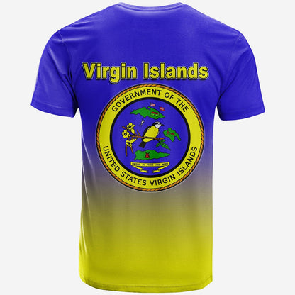 US Virgin Islands Coat Of Arms T-Shirt Gradient Color Style No.1 Graphic Tee
