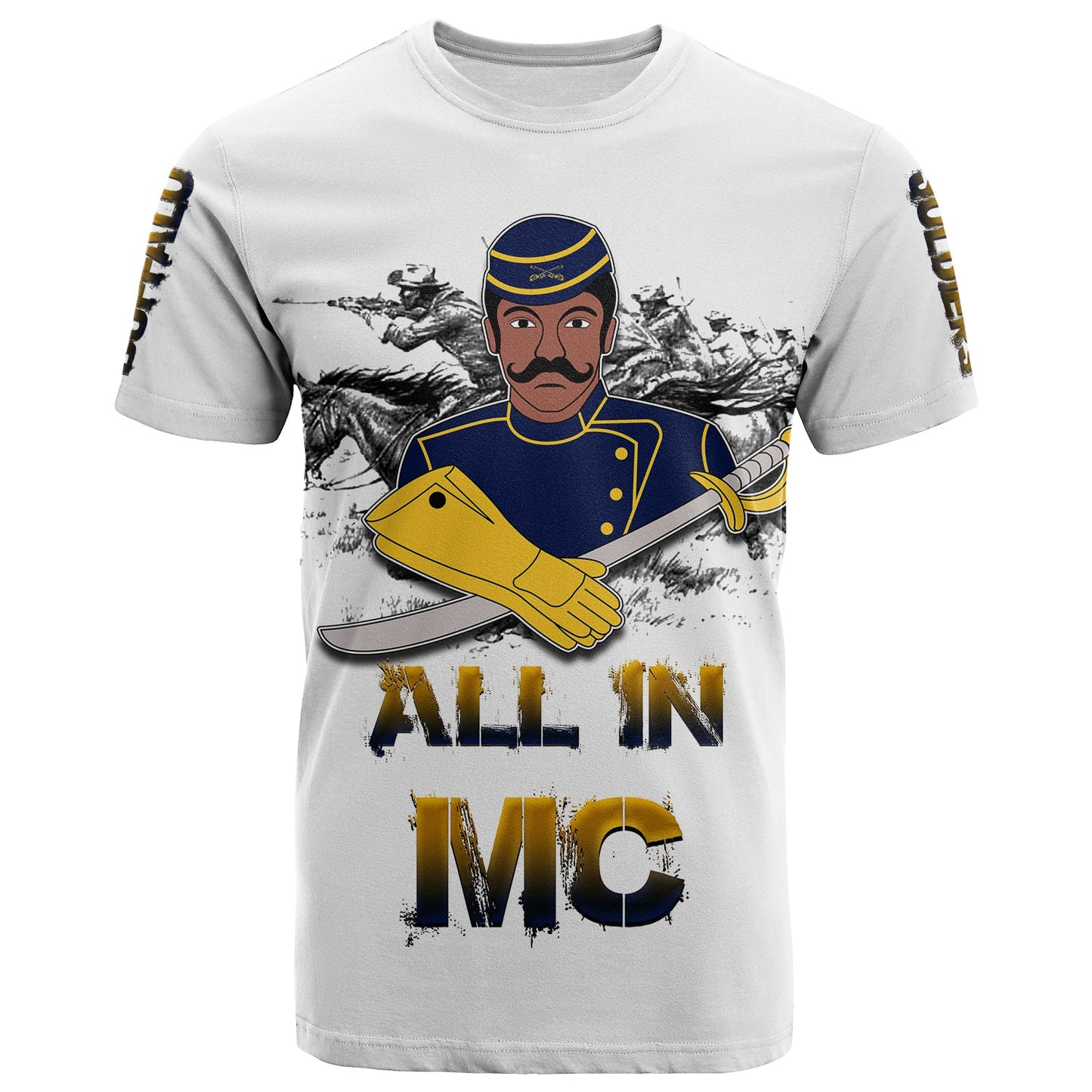 Custom Buffalo Soldiers T-Shirt History Graphic Tee