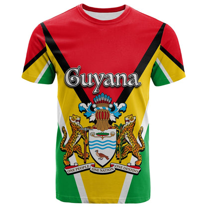 Guyana T-Shirt Flag Style Graphic Tee