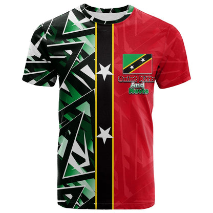 Custom Saint Kitts and Nevis T-Shirt Sport Style Graphic Tee