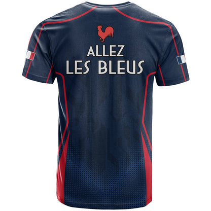 France Rugby T-Shirt Allez Les Bleus Go World Cup Graphic Tee