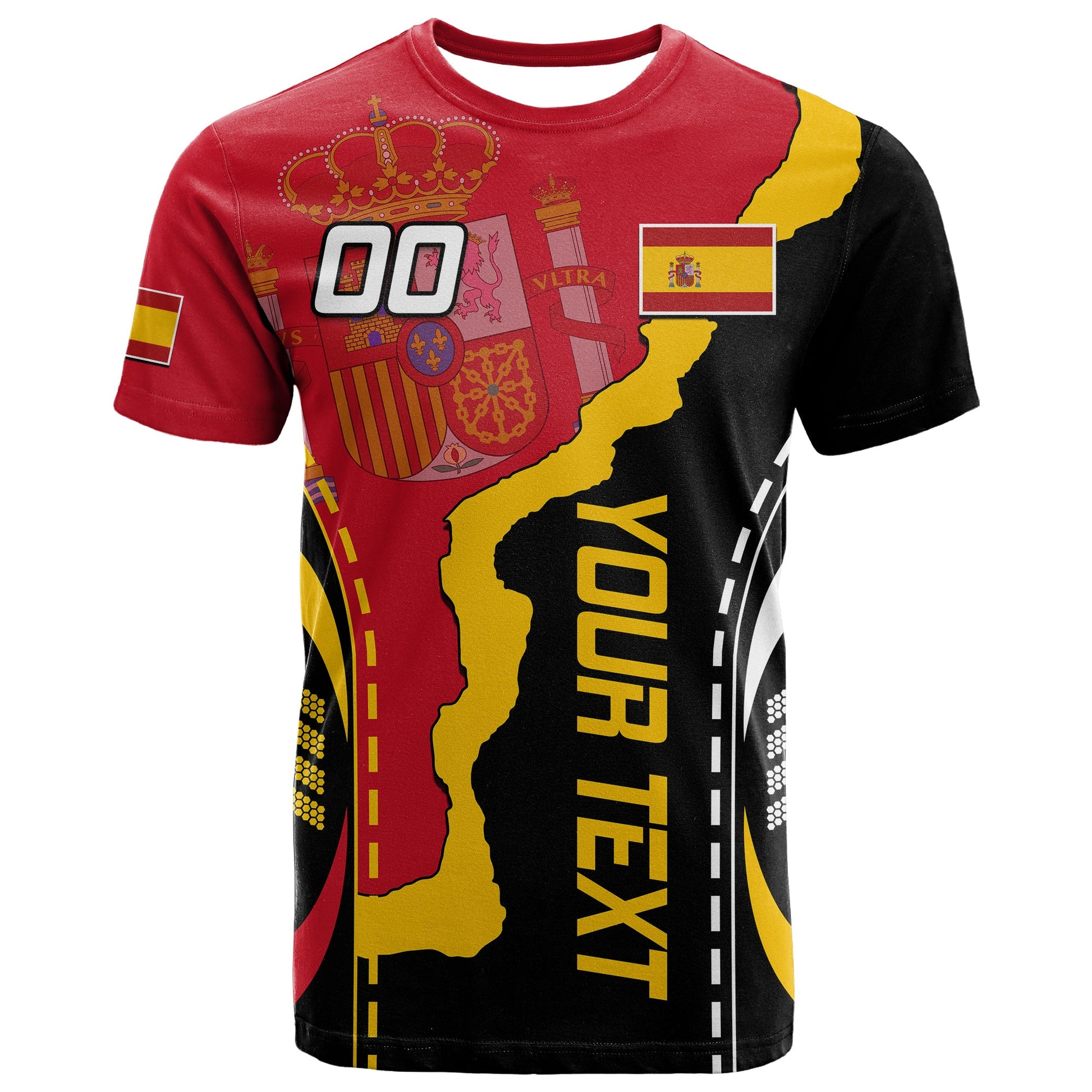 Custom Spain T-Shirt La Rojita Football Go Champions Graphic Tee