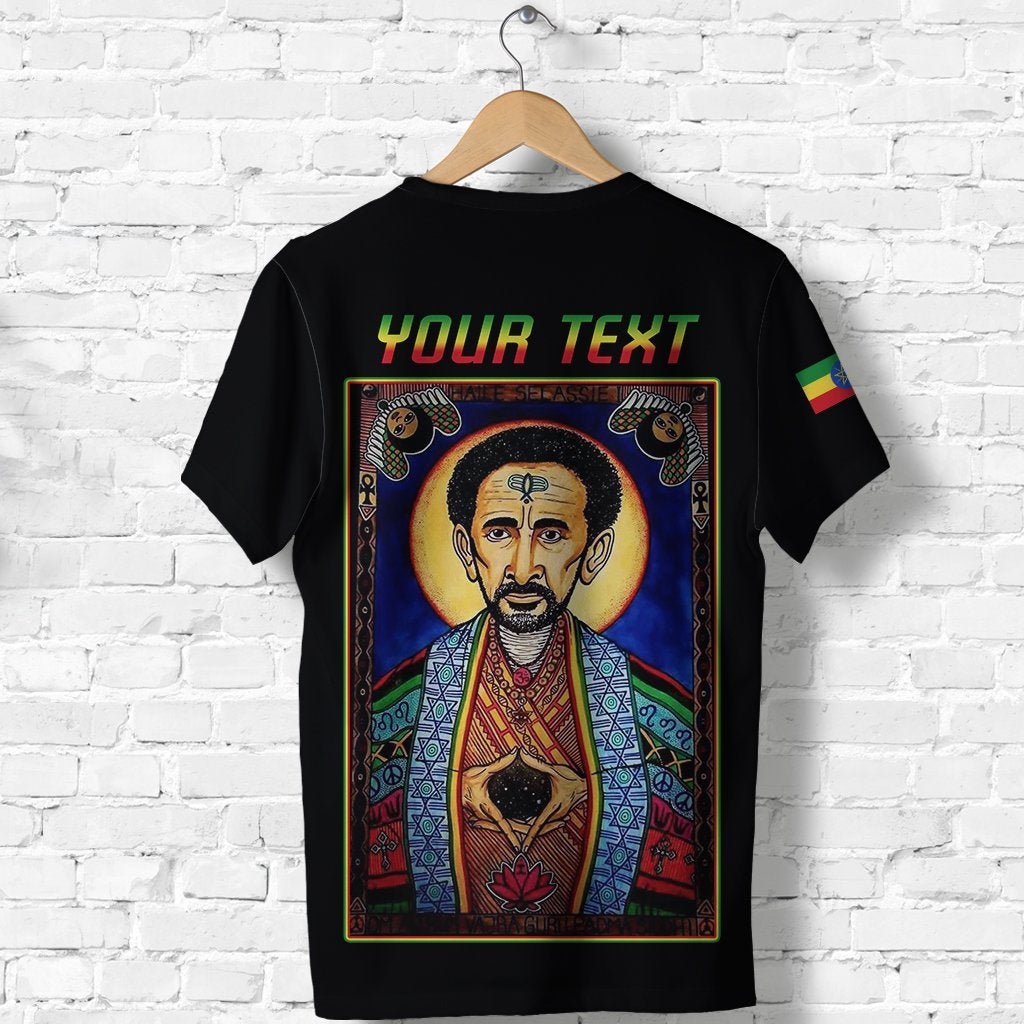 Custom Ethiopia Proud T-Shirt Haile Selassie I Graphic Tee