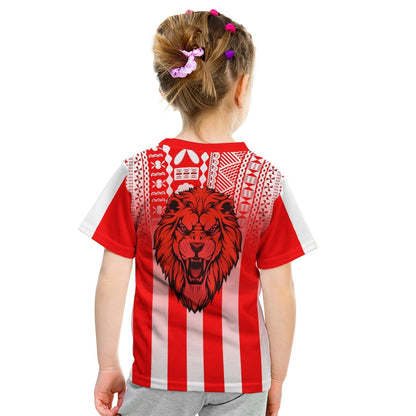 Football Labasa Fa T-Shirt Red Lion Fiji Graphic Tee