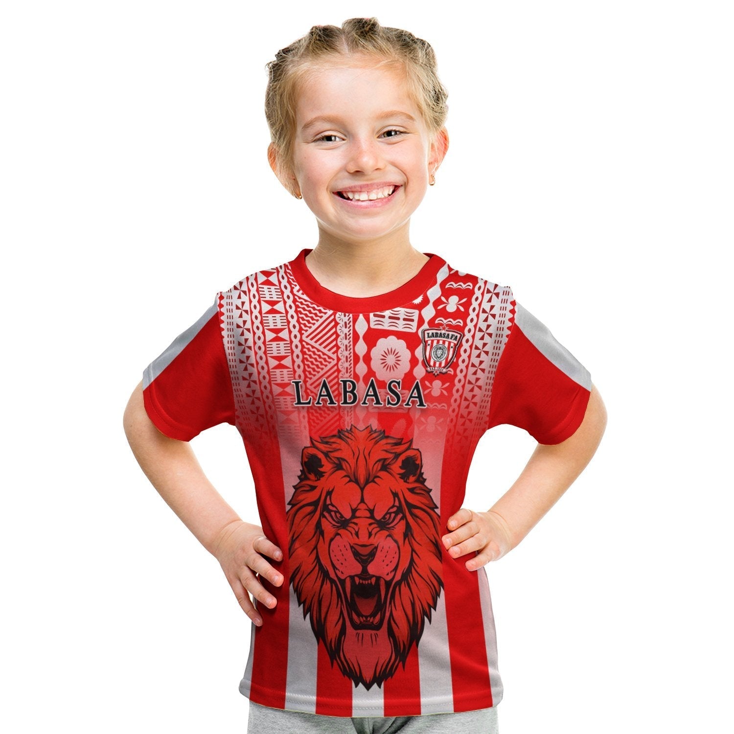 Football Labasa Fa T-Shirt Red Lion Fiji Graphic Tee