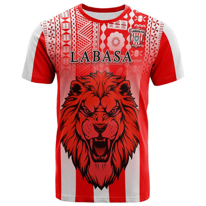 Football Labasa Fa T-Shirt Red Lion Fiji Graphic Tee