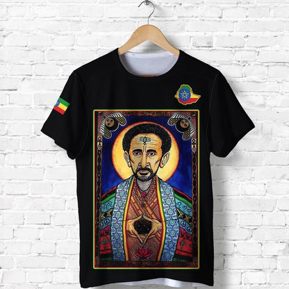 Custom Ethiopia Proud T-Shirt Haile Selassie I Graphic Tee