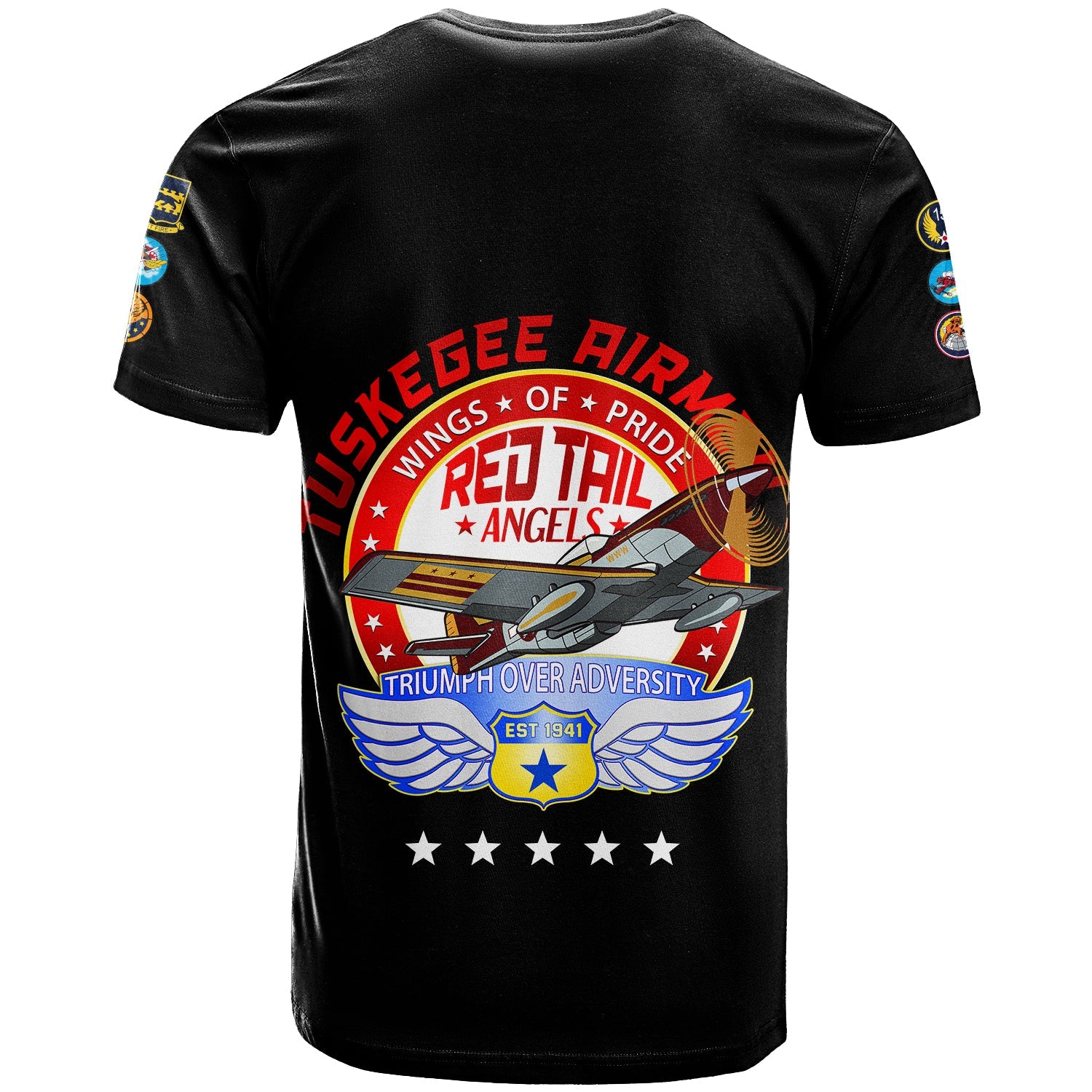 Tuskegee Airmen Red Tails African American Heros T-Shirt Graphic Tee