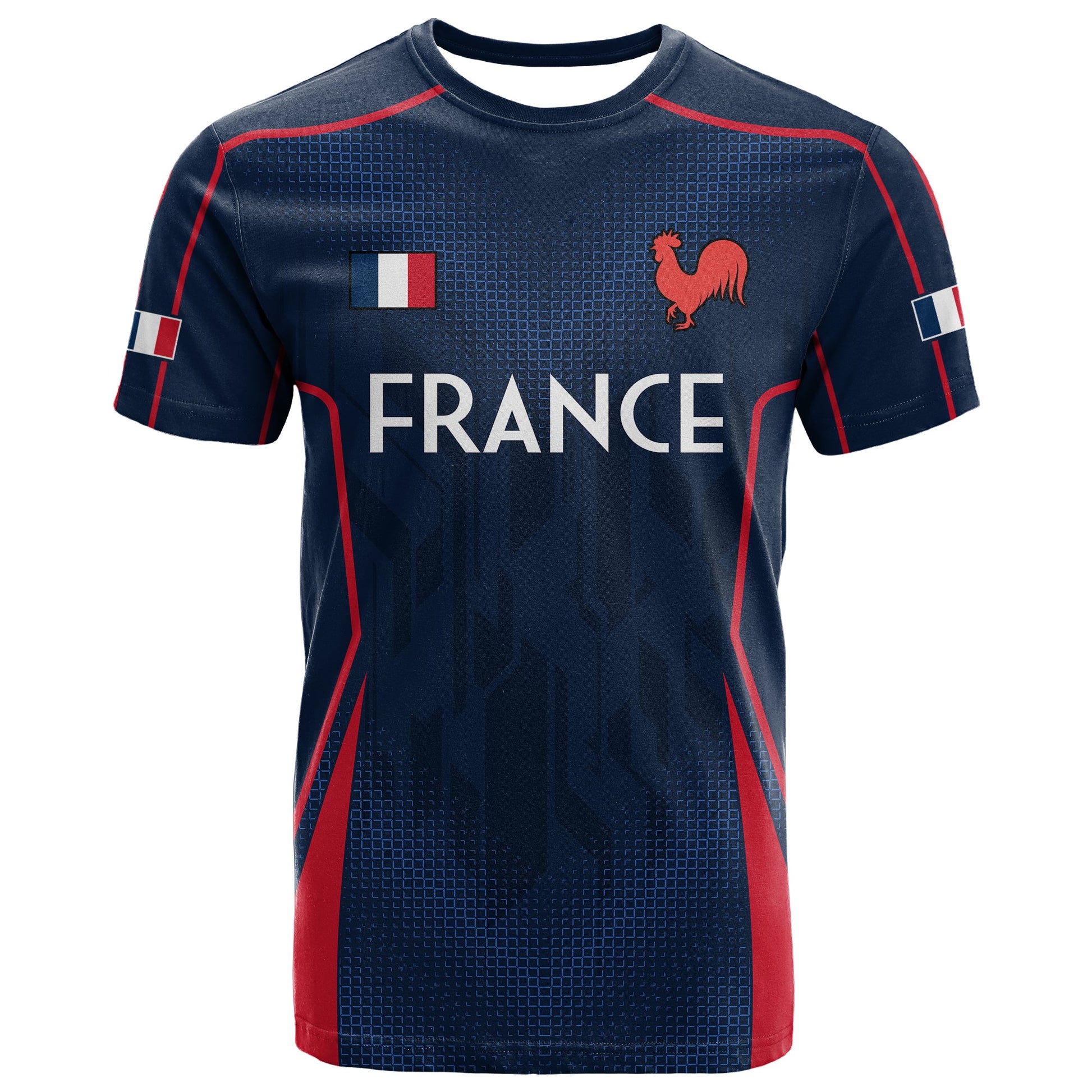 France Rugby T-Shirt Allez Les Bleus Go World Cup Graphic Tee