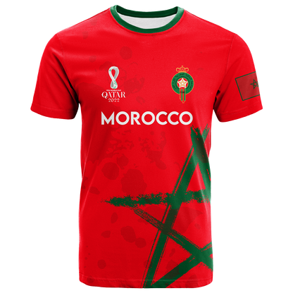 Morocco Football World Cup 2022 T-Shirt Graphic Tee